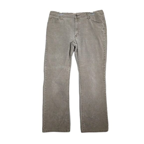 Vtg Y2K GAP Women's 16 Taupe Bootcut Leg Stretch Corduroy Pants 36x30 Boho Fall - Picture 1 of 5